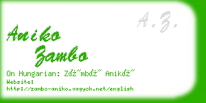 aniko zambo business card